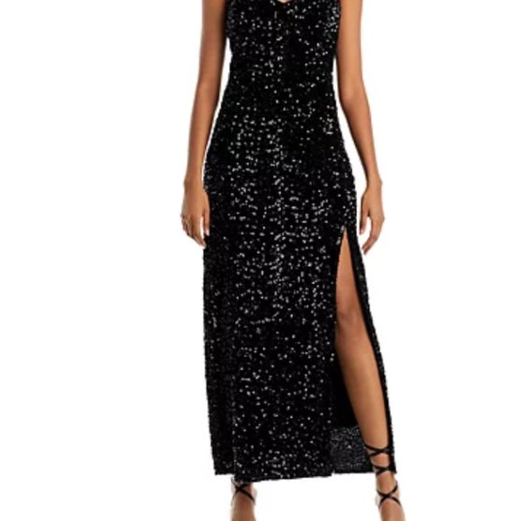 Serena Black Maxi Prom Dress - Picture 1 of 3